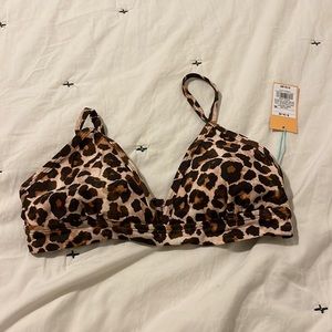 Cheetah print bikini top